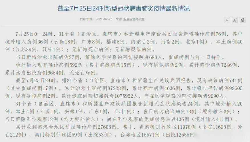 【31省市新增4例本土确诊涉30省,31省新增确诊33例本土1例d】