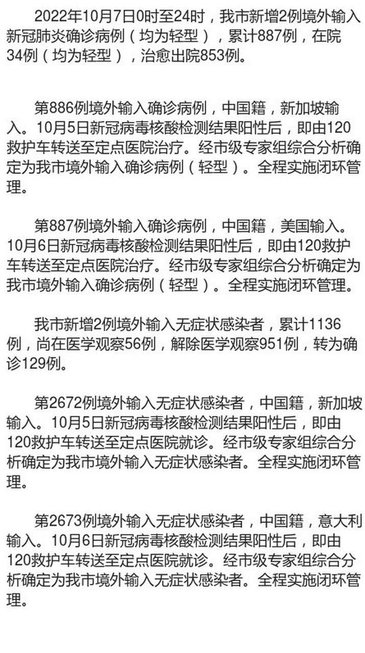 2地新增确诊15例均为境外输入/新增21例境外输入确诊病例
