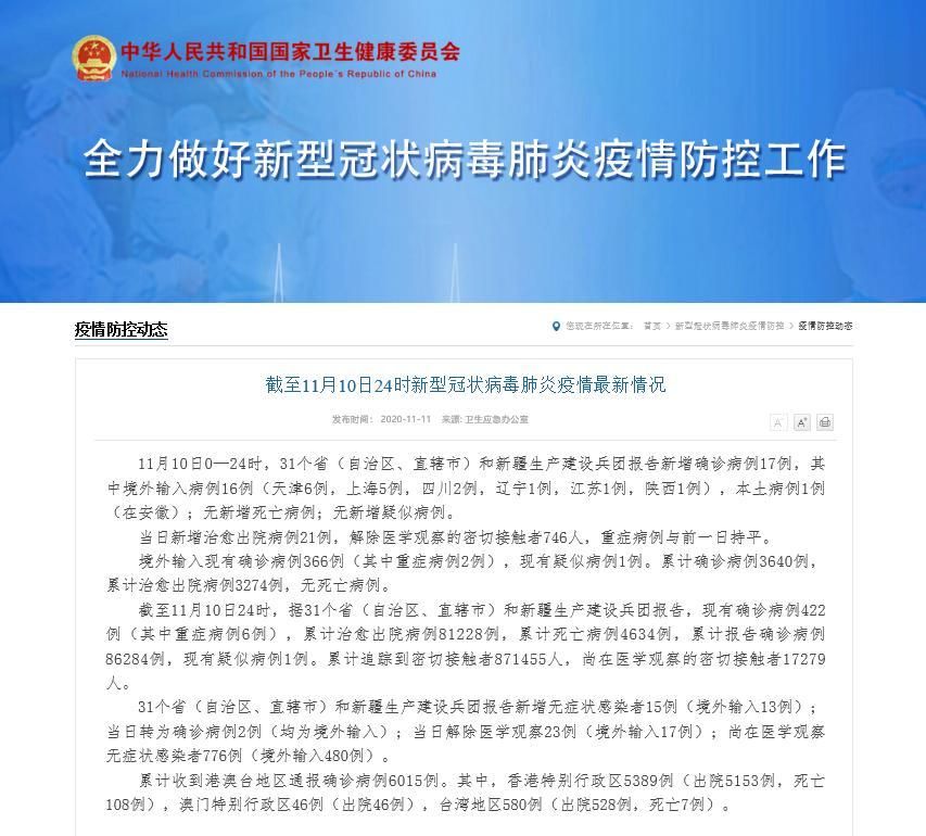  31省新增16例确诊其中本土11例:31省新增21例确诊 本土病例15例