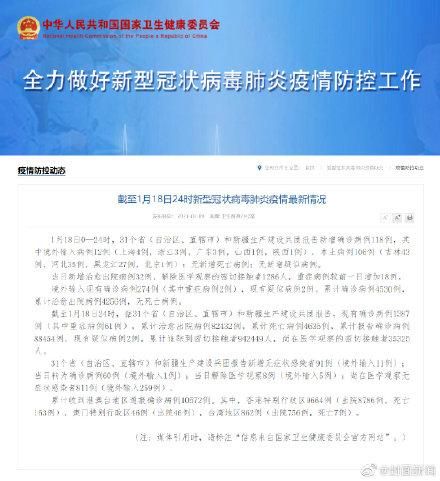 31省区市增14例本土确诊/31省增118例确诊 本土106例