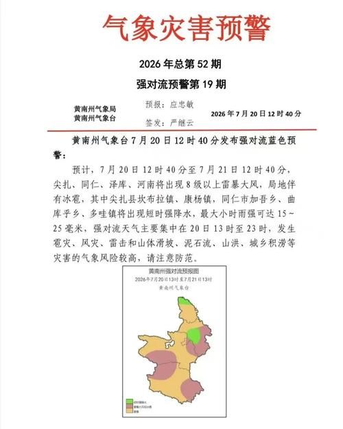 解读疫情最新消息青海省黄南藏族自治州(青海黄南州发布强对流预警)